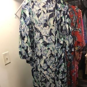XIX Palms The Salty Blonde Blue Hawaii Kimono